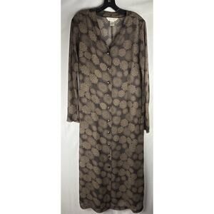 Vtg Express Sheer Maxi Dress Sz 9/10 Paisley 90s Whimsigoth Forest Fairy